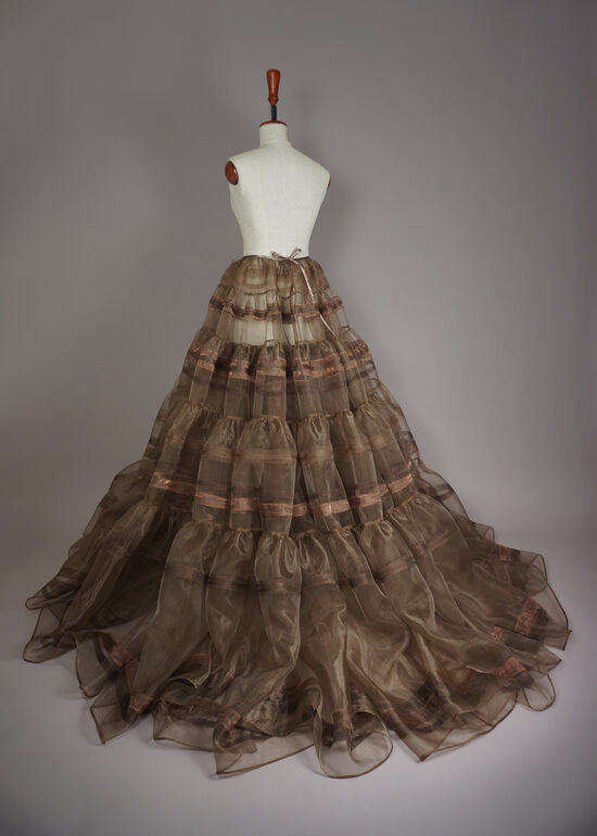 PANEL SKIRT - milk coffee brown