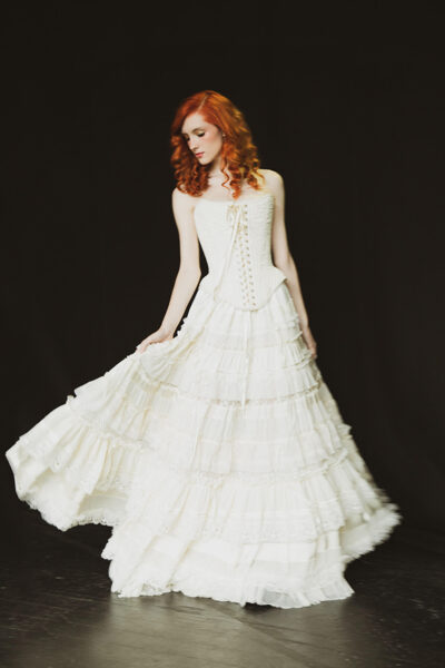PANEL SKIRT - cream